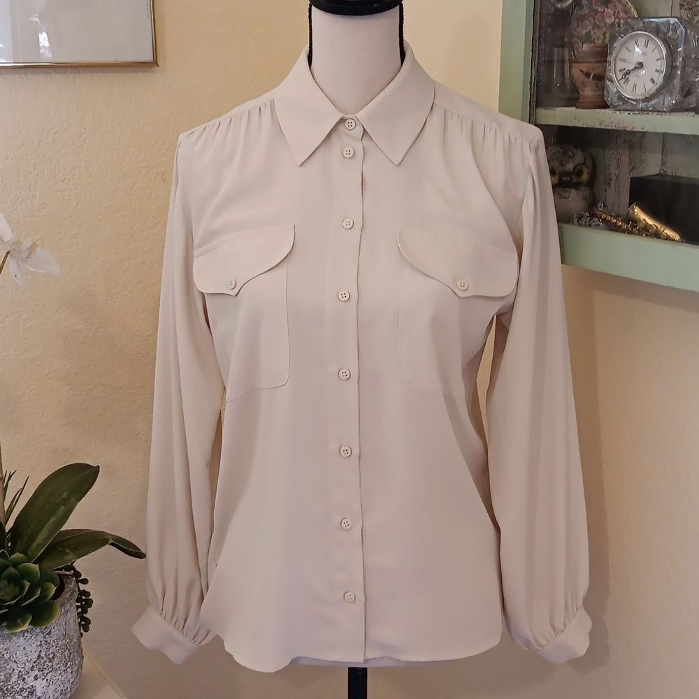 Topshop Beige Blouse